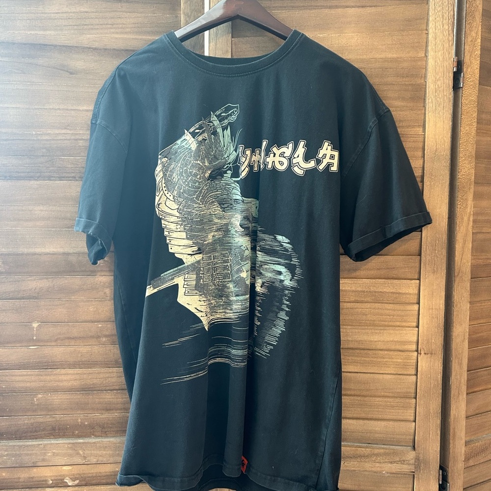YoungLA Black Graphic Samurai T-Shirt